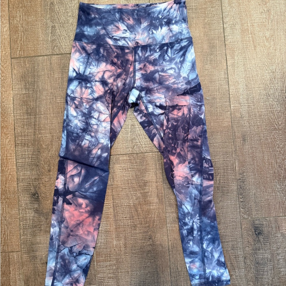 Marika Purple and Pink Tie-Dye Leggings High Waist Stretch